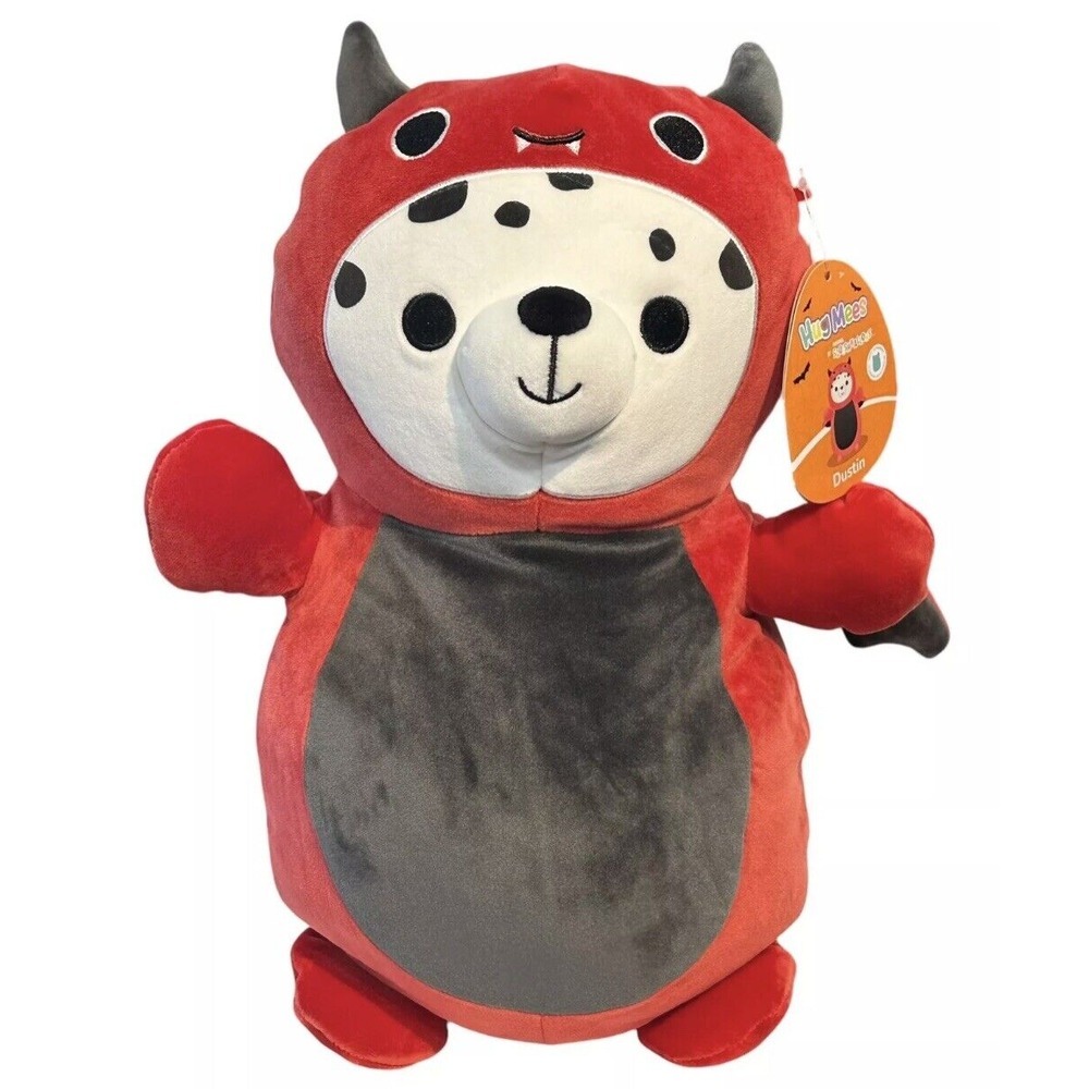 Squishmallows Hug Mees Dustin Dalmatian Dog In Devil Costume Halloween 14" NEW